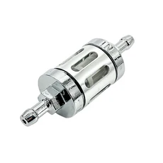 유니버설 오토바이 8mm 0.31인치 CNC 금속 알루미늄 대형 오일 필터 연료 필터 (SX SXF XC XCF XCW EXC CR, 06 Silver