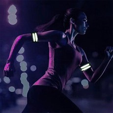 [루네르샵] 밤에도 안전하게 주간 야간 표시 암밴드 야광암밴드, 오렌지