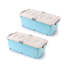 언더베드 플라스틱 리빙박스 80L 48L 바퀴有 rkr9931ZM, 언더베드 48L2P_핑크