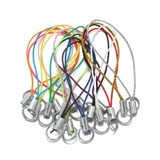 20/50Pcs 폴리 에스터 코드 열쇠 고리 공예에 대 한 더블 점프 링 매는 밧줄 로프 수제 전화 로프 장난감 D, 02 50pcs, 07 Random mixed