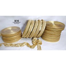 38MM織帶整箱販售 (含鐵絲) - 包裝/節慶/聖誕/金蔥緞帶/高級質感 - 新年蝴蝶結, 1個