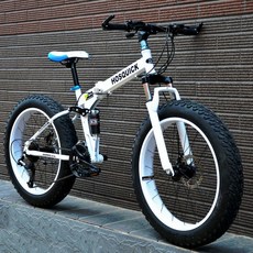 광폭타이어 접이식 자전거 바이크 폴딩 mtb 입문용 펫, 30단, 26인치, 화이트, 1개