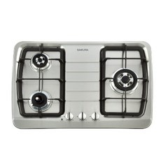 SAKURA櫻花 三口不鏽鋼檯面爐 防乾燒節能 能源效率第3級 G-2830KS, 天然氣