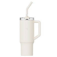 샤오미 미지아 대용량 스테인레스 스트로우 손잡이 텀블러 MJXGB01RM, 1개, 은행나무 화이트, 1000ml