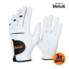 볼빅 프리미엄 양피 골프장갑 (3 장 1팩), 화이트, 1세트