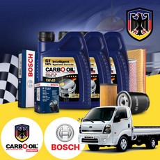 기아 봉고3승합(04~) 2.5/2.9 디젤 카보 독일수입 고점도 5W40 합성엔진오일 필터세트