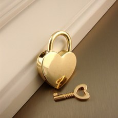 누리몰 남산타워 자물쇠 하트 커플 고백 기념일 사랑 실버 / 골드, 하트 모양 자물쇠 / 골드, 1개