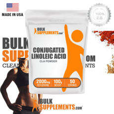 벌크서플리먼츠 CLA 2000mg 공액리놀레산 100g 파우더 분말 보충제, 1개