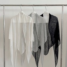 서프스트 2025 라이트 린넨 삼각 스카프 숄 자외선 차단 에어컨 가디건 루즈핏 얇은 상의 여름 가을 코트