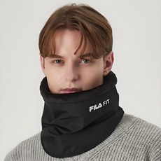 FILA 斐樂 Fit保暖圍脖, 黑色, 1個