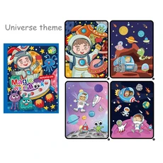 쿠쿠스토어 1pcs 마법의 책 물 그리기 몬테소리 장난감 재사 가능한 색칠하기 감각 조기 교육, 09 7