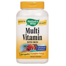 Nature's Way 綜合維他命+鐵膠囊, 1組, 180顆