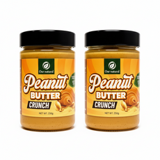 아워내츄럴 땅콩 1OO% 피넛버터 크런치 (무첨가 무가당), 2개, 250g