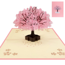 베씨 벗꽃 3D 입체 팝업카드 이벤트 선물 결혼 특별한 날 편지 생일축하 생신추카, 오리지널 벗꽃