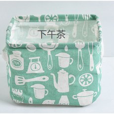韓版清新小收納盒 桌面整理盒, 1個, 下午茶 (現貨)
