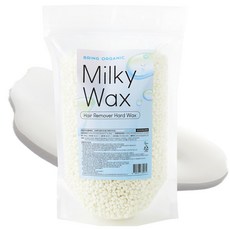 브링오가닉 밀키왁싱 셀프왁싱 왁싱재료 브라질리언 수염 헤어라인 다리 콧털 저자극 저통증 제모 왁싱샵 재료 대용량 1KG, 1개