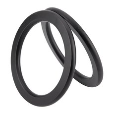 2개 중밀도 섬유판(MDF) 목재 손잡이 반지 가방 교체용 액세서리 검정색 크기: 13.7x0.9cm 내경: 10.4cm