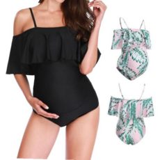 큰사이즈수영복 임부복 오프 숄더 임부 수영복 빅사이즈 스윔웨어