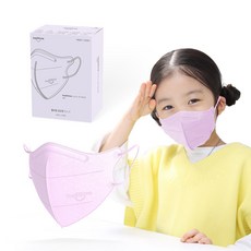 코코핏 컬러 마스크 소형XL 일회용 새부리형 숨쉬기편한, 25개입, 1개, 라벤더퍼플