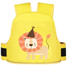 幼童機車安全帶安全背心反光背心兒童機車背心後座安全帶腳踏車安心騎車, 1個, A012-黃色獅子, 黃色獅子