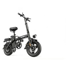 電動腳踏車 免掛牌 合法上路 超長續航140km 折疊電動自行車, 1個, 旗艦版(未稅價)15Ah 純電60km/輔助140km, 黑色, 14吋