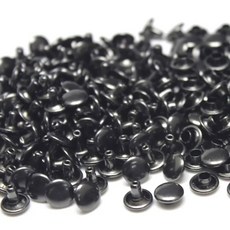 100sets 6mm 8mm 금속 더블 캡 리벳 스터드 DIY 가죽 공예 가방 벨트 의류 모자 신발 애완 동물 고리 장식에 대 한 라운드, gunmetal
