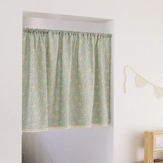 DECOTONIK 艾蜜莉亞麻短簾, 藍色