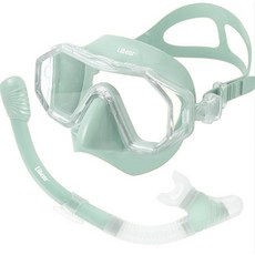 리베아르 오버뷰 스노클링 마스크 세트 프리다이빙 장비 7color, 페퍼민트
