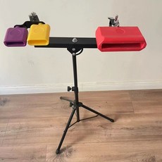 타악기 잼 클램프 밴드 카우벨 드럼 합주 종소리 동일한, 1개, 스탠드 포함 불링 벨 세트