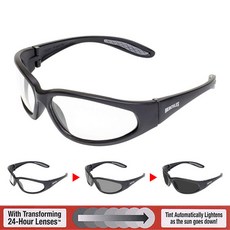 글로벌비전 헤라클래스 24 변색렌즈 세이프티 고글 바이크 고글 방풍 고글 GLOBAL VISION Hercules 24 Photochromic Clear to Smoke, 클리어 to 스모크, 1개 클리어 to 스모크, 1개
