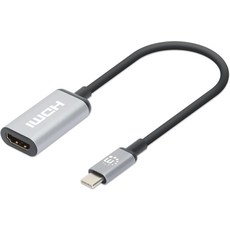 Maatten 4K@60Hz USB-C to HDMI 어댑터 USB 3.2 타입 C 남성부터 여성 액티브 컨버터 알루미늄 5cm 블랙