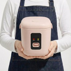 러비케이 쾌속취사 미니 전기밥솥 1~2인용, 보온밥솥, 핑크