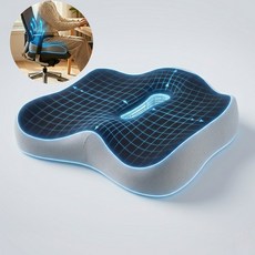 네브트 기능성 메모리폼 치질 임산부 꼬리뼈 방석, 그레이, 1개