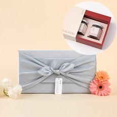 조은나래 예드림믹스 320 꼬수운 콩고물 도라지정과 호두정과 답례품 결혼식 (도라지 120g X 2개 + 호두 80g X 1개), 1개, 도라지 120g 2개 + 호두 80g + 사랑 박스 + 연한 파랑 보자기