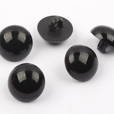 콩단추 하프단추 반콩 눈알 15mm 20개, 블랙