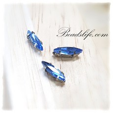 비즈라이프 3*11mm 뽀트 캡보석 30개, 1봉, 라이트샤파이어