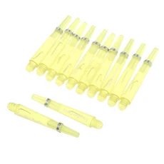 12pcs 45mm/35mm 스틸 소프트 팁 다트 액세서리 투명 2BA 나사 스레드 플라스틱 + O 링, 03 Yellow 35mm