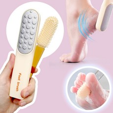 깔끔더하기 양면 발각질 제거기 풋파일 브러쉬, 1개, 브라운