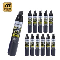 모나미 와이드 매직캡, 블랙, 12개