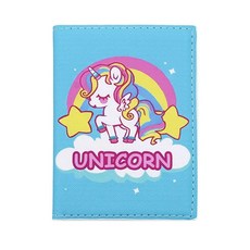 JUMISEE 귀여운 유니콘 여권 커버 PU 가죽 홀더 슬림 여행 지갑 카드 케이스 여성 소녀 아동용 패턴 7 253918