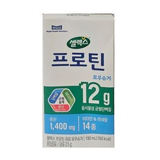 셀렉스 매일 마시는 프로틴 로우슈거, 190ml, 4개