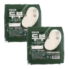 [정담두부집] HACCP 100%국산콩 수제두부, 500g, 2개, 두부