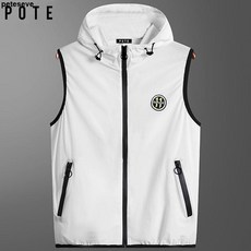 POTE拉夏貝爾連帽彈力透氣戶外馬甲背心