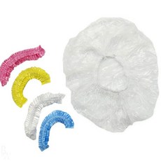 니즈플리 100개1세트 일회용 염색캡 비닐캡 파마비닐캡 사우나모자 비닐모자