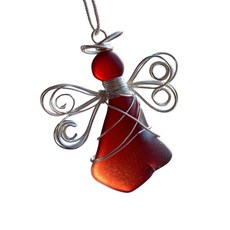 2D 평면 아크릴 천사 장식 걸이 펜던트 해안 테마 홀리데이 홈 장식, 01 Red, Red