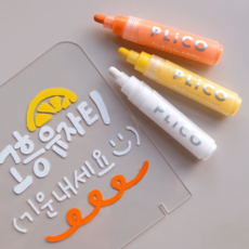 플리코 아크릴마카 볼드펜 물에 안지워지는 두꺼운 마카 Plico Boldpen Acrylic marker, 1개, 피치핑크