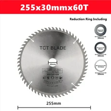 1pcs TCT 목공 톱 블레이드 기존 치아 모양 110/115/136/160/165/185/210/250/305mm 절단 도구, 01 CHINA, 46 255mmx30mmx60T