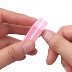 휴대용네일파일 양면 사각 네일 우드 휴대용 손톱 샌딩 파일 버퍼, 핑크