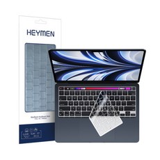 맥북 에어 13 15 인치 M4 A3240 A3241 저소음 무광 TPU 키보드 자판 커버 키스킨, 1개, 투명(13/15인치)