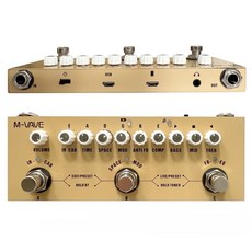 M V E 큐브 기타 이펙트 페달 딜레이 코러스 리버브 멀티 IR 캐비닛 시뮬레이션 충전식, [01] 옵션1, 1개